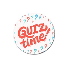 Question Mark Quiz Time Magnet 3  (round) by Mariart