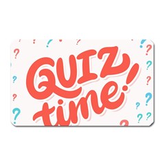 Question Mark Quiz Time Magnet (rectangular) by Mariart