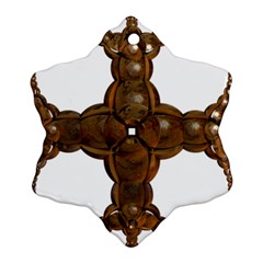 Cross Golden Cross Design 3d Ornament (snowflake)