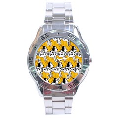 Animals Cat Dog Dalmation Stainless Steel Analogue Watch by Mariart