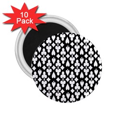 Dark Horse Playing Card Black White 2 25  Magnets (10 Pack)  by Mariart