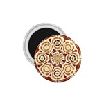 Brown And Tan Abstract 1.75  Magnets Front