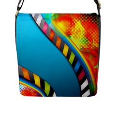 Color Dream Polka Flap Messenger Bag (l)  by Mariart