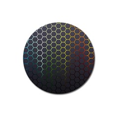 Hexagons Honeycomb Magnet 3  (round) by Mariart