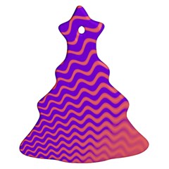 Original Resolution Wave Waves Chevron Pink Purple Ornament (christmas Tree)  by Mariart
