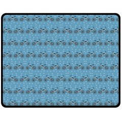 Bicycles Pattern Double Sided Fleece Blanket (medium)  by linceazul