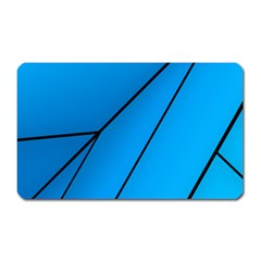 Technical Line Blue Black Magnet (rectangular) by Mariart