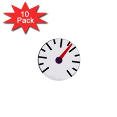 Maker Measurer Hours Time Speedometer 1  Mini Buttons (10 Pack)  by Mariart