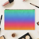 Plaid Rainbow Retina Green Purple Red Yellow Cosmetic Bag (Large)  Front