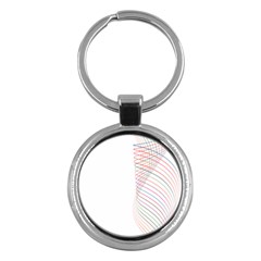 Line Wave Rainbow Key Chains (round)  by Mariart