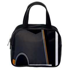 Flag Grey Orange Circle Polka Hole Space Classic Handbags (one Side) by Mariart