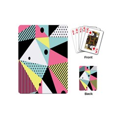 Geometric Polka Triangle Dots Line Playing Cards (mini)  by Mariart