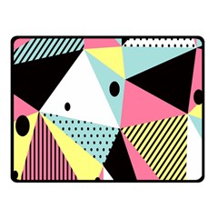 Geometric Polka Triangle Dots Line Double Sided Fleece Blanket (small)  by Mariart