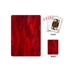Stone Red Volcano Playing Cards (mini)  by Mariart