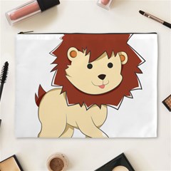 Happy Cartoon Baby Lion Cosmetic Bag (xl)