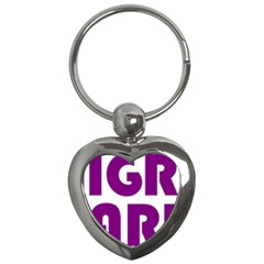 Migraine Warrior With Ribbon Key Chains (heart)  by MigraineursHideout