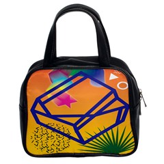 Leaf Star Cube Leaf Polka Dots Circle Behance Feelings Beauty Classic Handbags (2 Sides) by Mariart