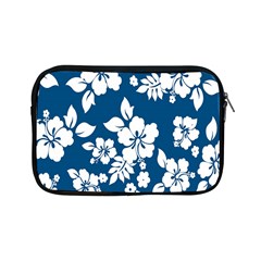 Hibiscus Flowers Seamless Blue White Hawaiian Apple Ipad Mini Zipper Cases by Mariart