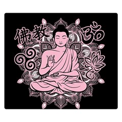 Ornate Buddha Double Sided Flano Blanket (small)  by Valentinaart