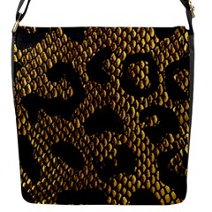 Metallic Snake Skin Pattern Flap Messenger Bag (s) by BangZart