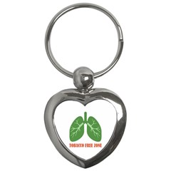 Tobacco Free Zone Key Chains (heart)  by linceazul