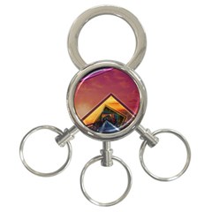 The Rainbow Bridge Of A Thousand Fractal Colors 3-ring Key Chains by jayaprime
