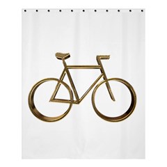 Elegant Gold Look Bicycle Cycling  Shower Curtain 60  X 72  (medium)  by yoursparklingshop