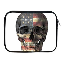 American Flag Skull Apple Ipad 2/3/4 Zipper Cases by Valentinaart