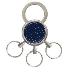 Navy/gold Stars 3-ring Key Chains by Colorfulart23