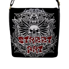 Tattoo Tribal Street Art Flap Messenger Bag (l)  by Valentinaart