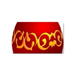 Easter Decorative Red Egg Magnet (Name Card) Front