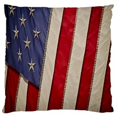 Usa Flag Large Flano Cushion Case (two Sides) by BangZart