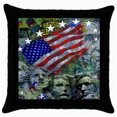 Usa United States Of America Images Independence Day Throw Pillow Case (black) by BangZart