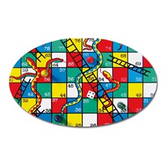 Snakes And Ladders Oval Magnet by BangZart