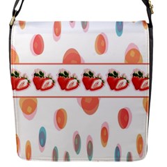 Strawberries Flap Messenger Bag (s) by SuperPatterns