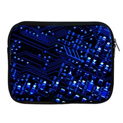 Blue Circuit Technology Image Apple Ipad 2/3/4 Zipper Cases by BangZart