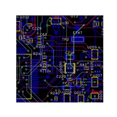 Technology Circuit Board Layout Small Satin Scarf (square)