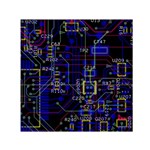 Technology Circuit Board Layout Small Satin Scarf (Square) Front