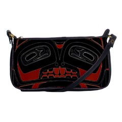 Traditional Northwest Coast Native Art Shoulder Clutch Bags by BangZart