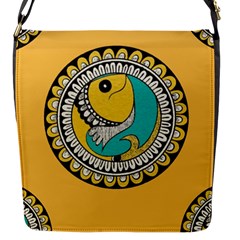 Madhubani Fish Indian Ethnic Pattern Flap Messenger Bag (s) by BangZart
