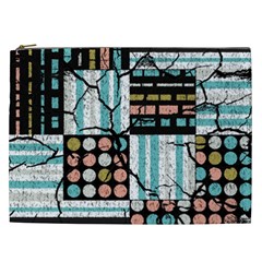 Distressed Pattern Cosmetic Bag (xxl)  by linceazul