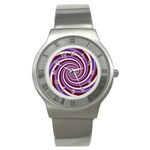 Woven Spiral Stainless Steel Watch Front