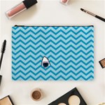 Chevron Shark Pattern Cosmetic Bag (Large)  Front