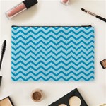 Chevron Shark Pattern Cosmetic Bag (Large)  Back