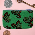 Chocolate Background Floral Pattern Large Coin Purse Back