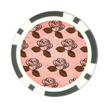 Chocolate Background Floral Pattern Poker Chip Card Guard (10 pack) Back
