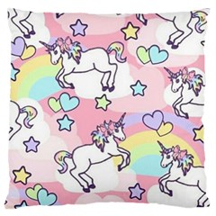 Unicorn Rainbow Standard Flano Cushion Case (two Sides) by Nexatart