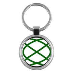 Lissajous Small Green Line Key Chains (round)  by Mariart