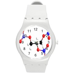 Nitroglycerin Lines Dna Round Plastic Sport Watch (m) by Mariart