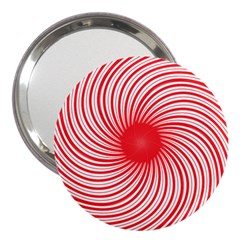 Spiral Red Polka Star 3  Handbag Mirrors by Mariart